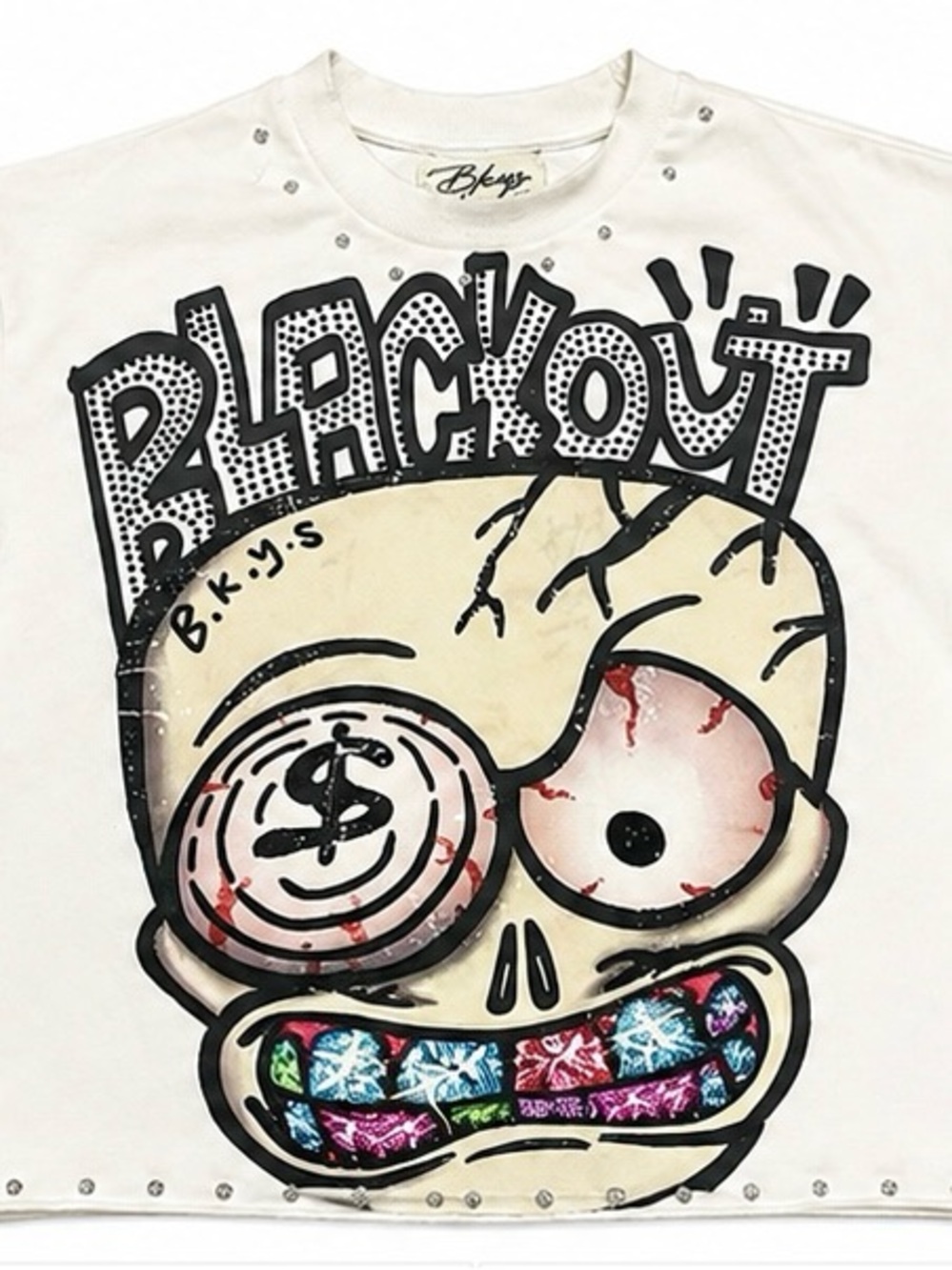 Kids White 'Blackout' Graphic Tee